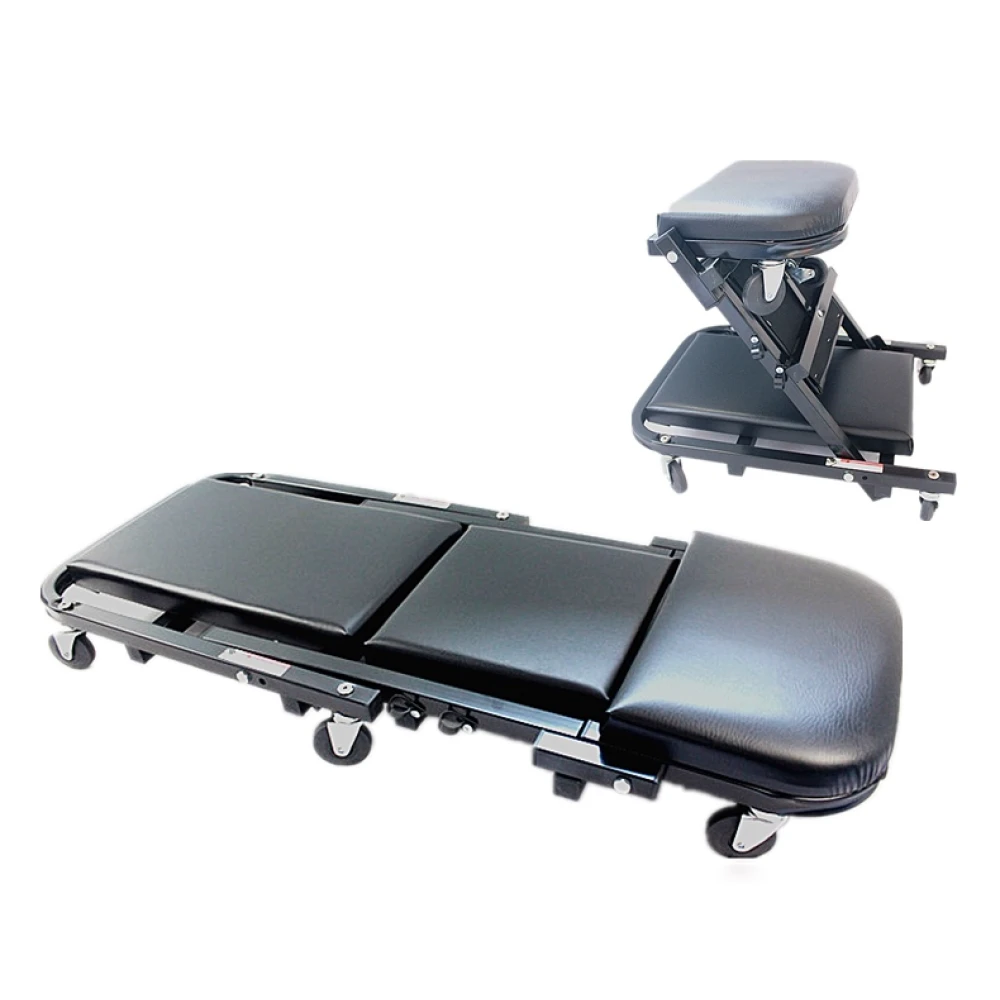 Chariot de mécanicien pliable rembourré à roulettes pour atelier