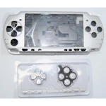 Coque complète PSP 2000 slim argent avec boutons pour réparation