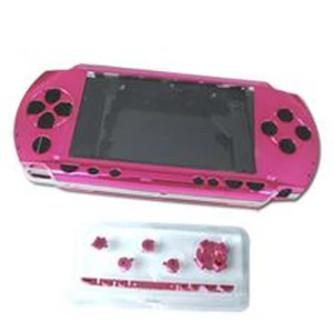 Coque complète PSP rose avec boutons pour réparation et personnalisation