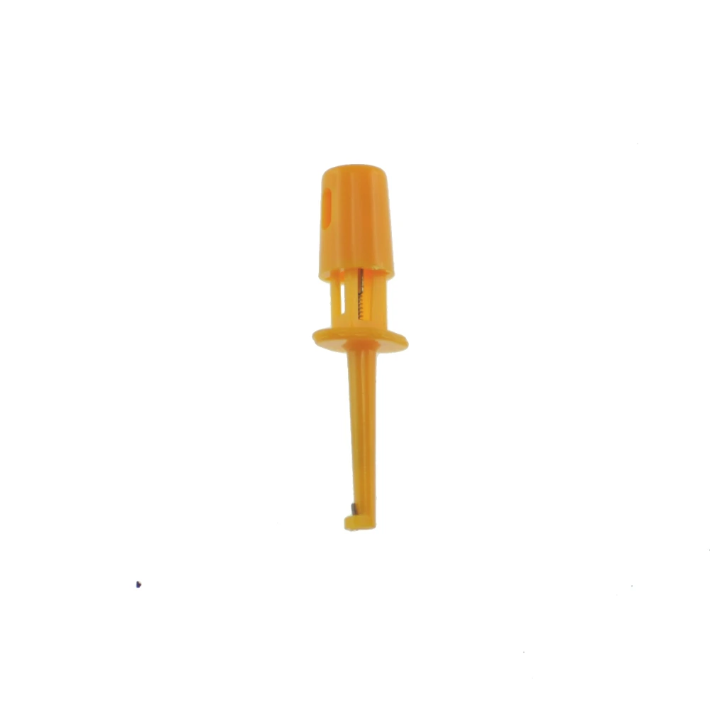 Clip de connexion pour sonde de test orange avec crochets simples 4 cm