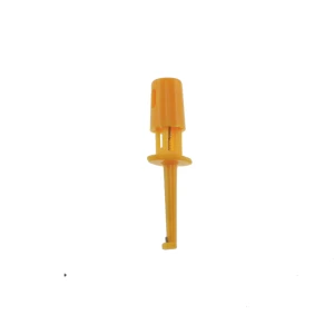 Clip de connexion pour sonde de test orange avec crochets simples 4 cm