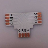 Carte D'adaptation De Connecteur Pour Coupleur De Type-T Pour 5050 10mm 4pin Rgb Pour Bande Led