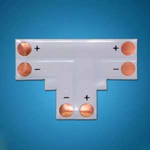 Connecteur en T 3528 8mm 2 broches pour ruban LED RGB - Adaptateur sans soudure