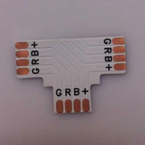 Connecteur en T 5050 10mm 4 broches RGB pour ruban LED