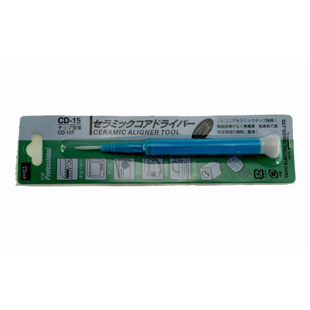 Tournevis d’ajustement céramique GOOT CD-25 pour potentiomètres 2,6mmx0,4mm