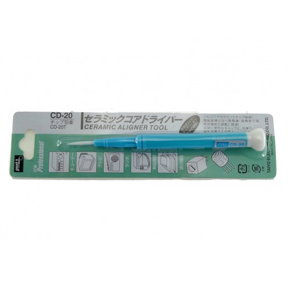 Tournevis de réglage céramique pour potentiomètres GOOT CD-20 1,8mmx0,4mm