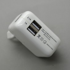 Dual 2.1A &amp ; 1A Chargeur mural USB avec adaptateur USB IPHONE 5S  4.00 euro - satkit