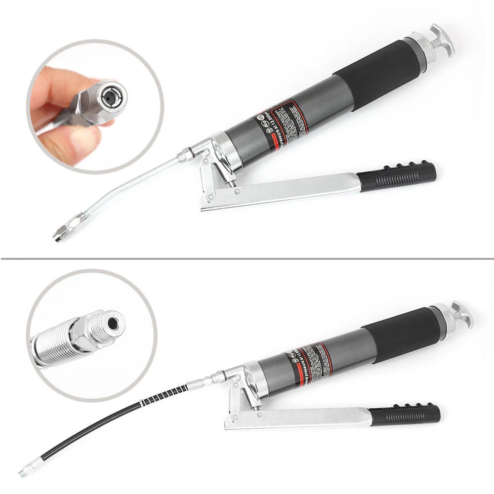 Pistolet à graisse manuel 600ml avec pompe à graisse et flexible haute pression