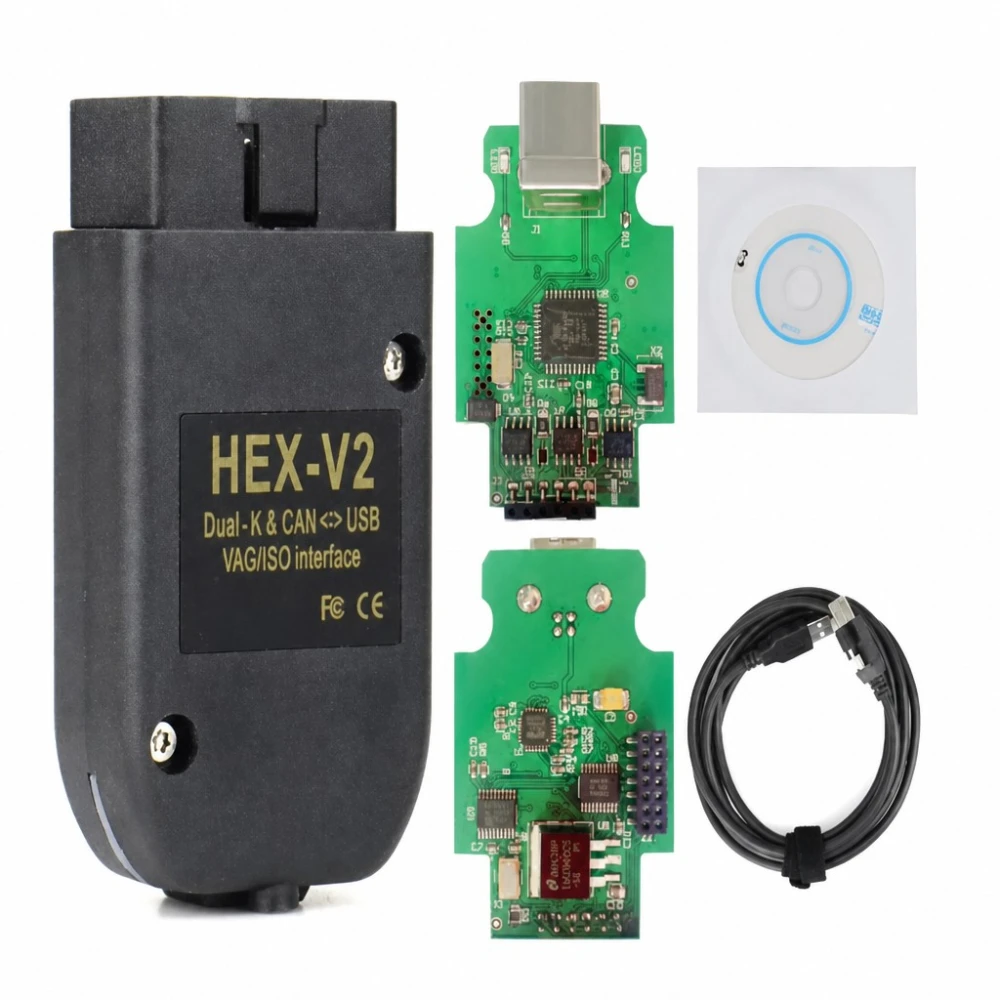 Scanner Diagnostic HEX-V2 VCDS V25.3 ATMEGA162 Compatible VW Audi Seat Skoda 1996-2017