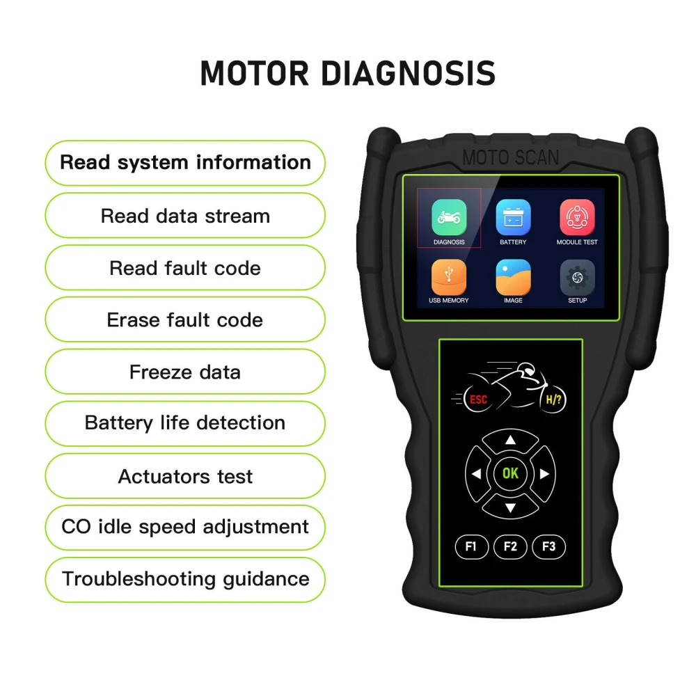 Valise diagnostic moto OBD JDiag M100 Pro pour KTM Honda Yamaha Kawasaki BMW