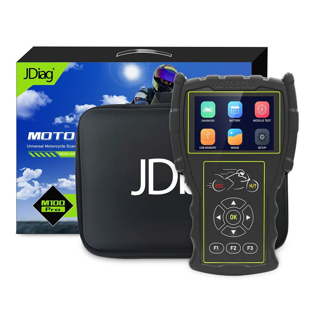 Valise diagnostic moto OBD JDiag M100 Pro pour KTM Honda Yamaha Kawasaki BMW