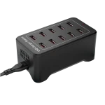 Station de charge USB 10 ports avec IQ Charge - 50W 12A, 2,4A par port