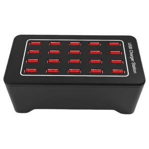 Station de charge USB 20 ports avec IQ Charge - 100W, 2.4A/port
