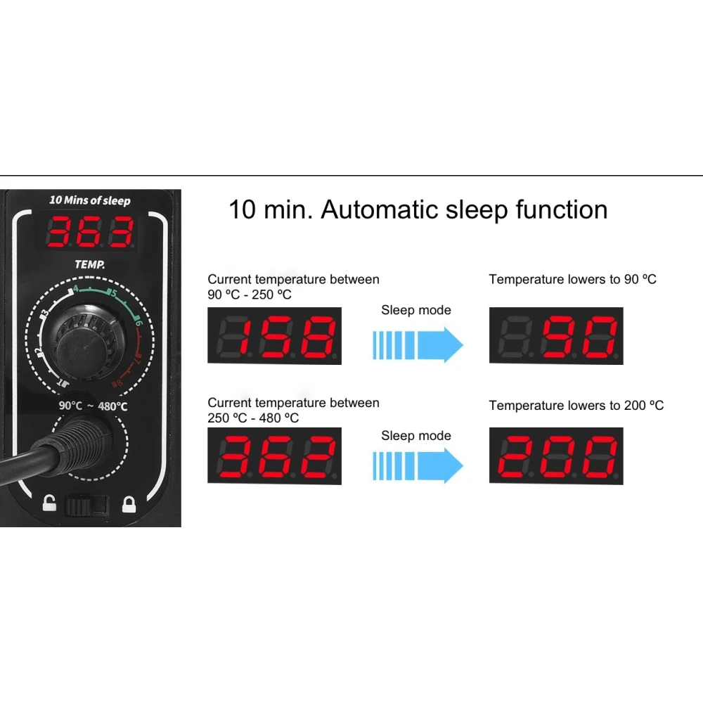 Station de soudage numérique Mlink S1 60W avec écran LED et verrouillage de température