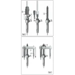 Vasos para inyectores de 25 mm y 29 mm incluidos en el kit extractor