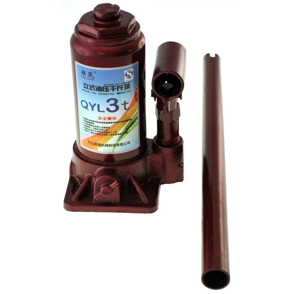 Gato hidráulico de botella 3T compacto y portátil