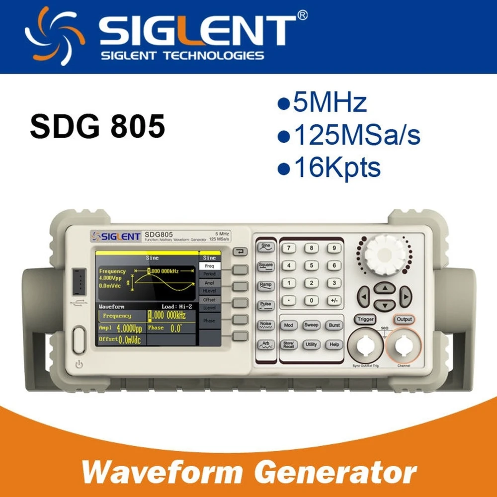Générateur de fonctions arbitraires Siglent SDG805 5MHz avec EasyPulse