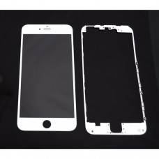 Vitre De Remplacement En Verre Blanc Écran Extérieur Avant Pour Iphone 6plus + Lunette Adhésive