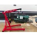 Grue hydraulique d'atelier 3 tonnes - Levage de moteurs et de machines lourdes avec pieds rétractables, plage de levage 0-2120 mm, 2 roulettes pivotantes, - idéale pour les garages et les ateliers (3 tonnes)
