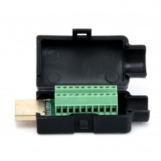 Hdmi 19p Plug Breakout Bornes Connecteur Sans Soudure W / Couvercle Noir Kit