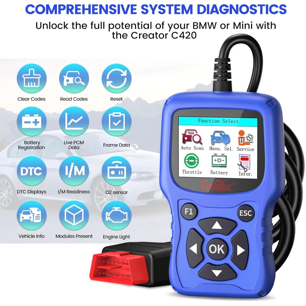 Valise diagnostic OBD2 BMW Creator C420 pour BMW et Mini