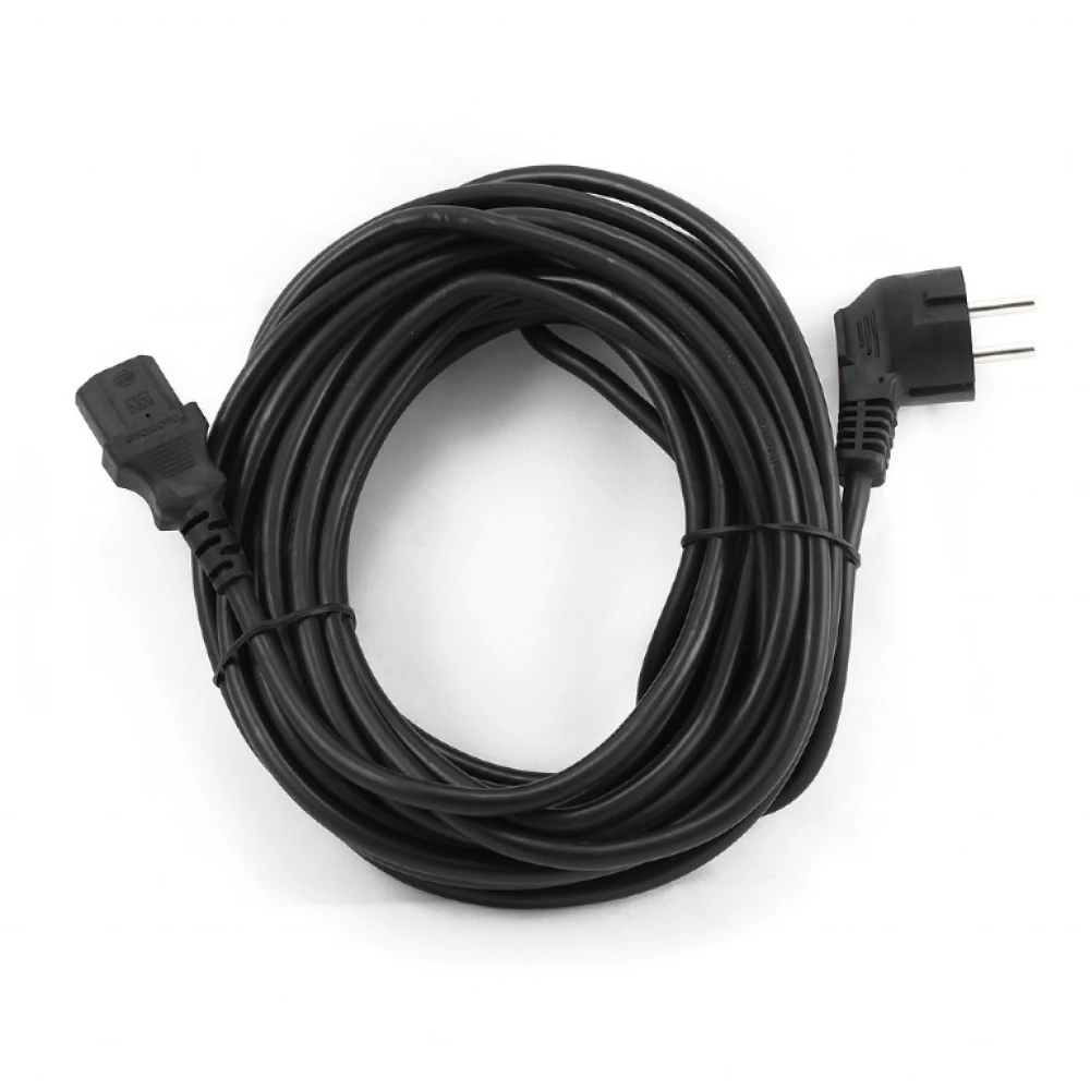 Cable de alimentación de 10 metros para PC con conectores Schuko a IEC en color negro