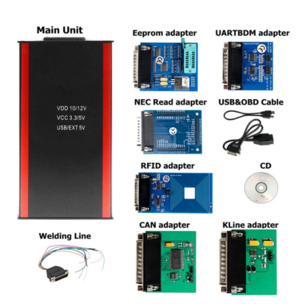 Iprog Pro Programmateur de clés de voiture jusqu'à 2019 compatible IMMO et correction kilométrage