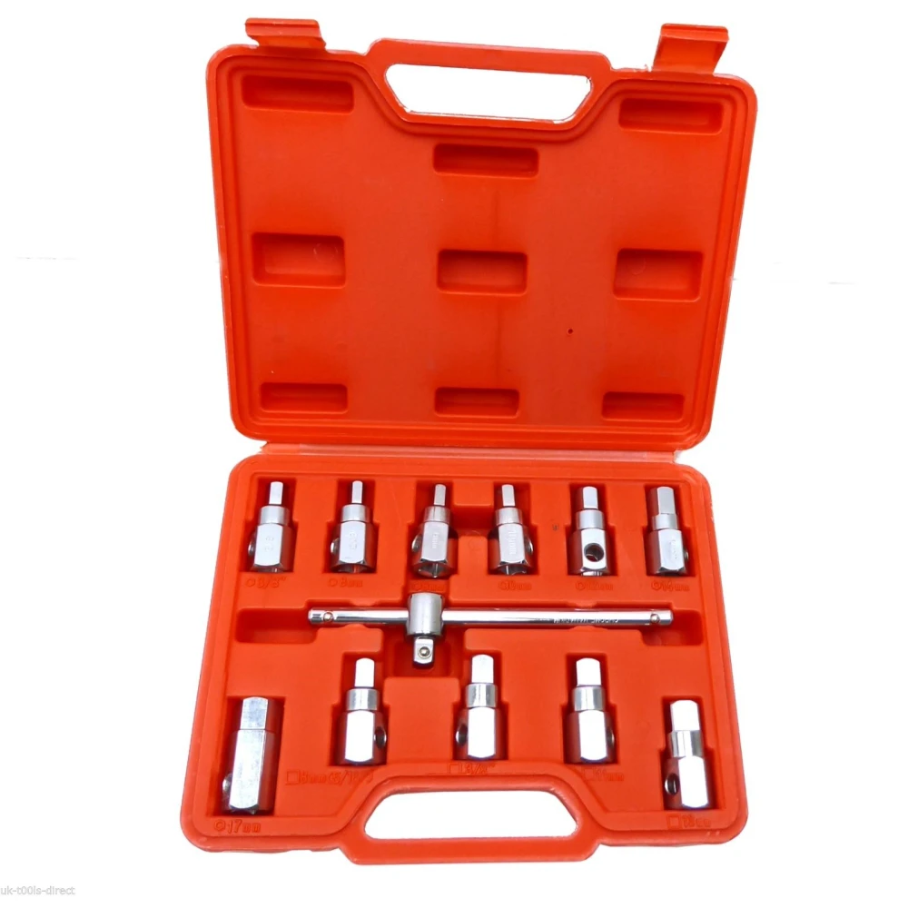 Jeu de 12 douilles pour bouchons de vidange - Kit professionnel TSX TOOL