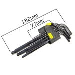 Jeu de clés Allen longues à rotule 9 pièces 1,5-10 mm pour voiture et moto