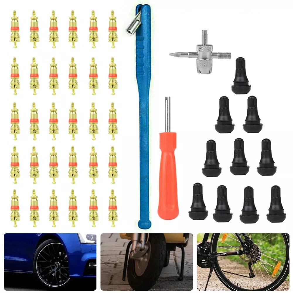 Kit outils réparation pneus extraction valves TSX TOOL 43 pièces