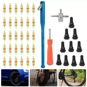 Kit outils réparation pneus extraction valves TSX TOOL 43 pièces
