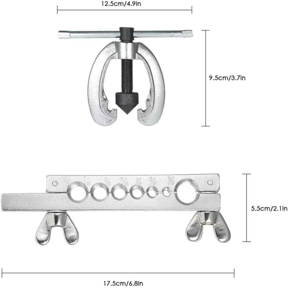 Kit d’évasement et cintreuse de tubes 45 degrés pour cuivre, acier inoxydable et aluminium
