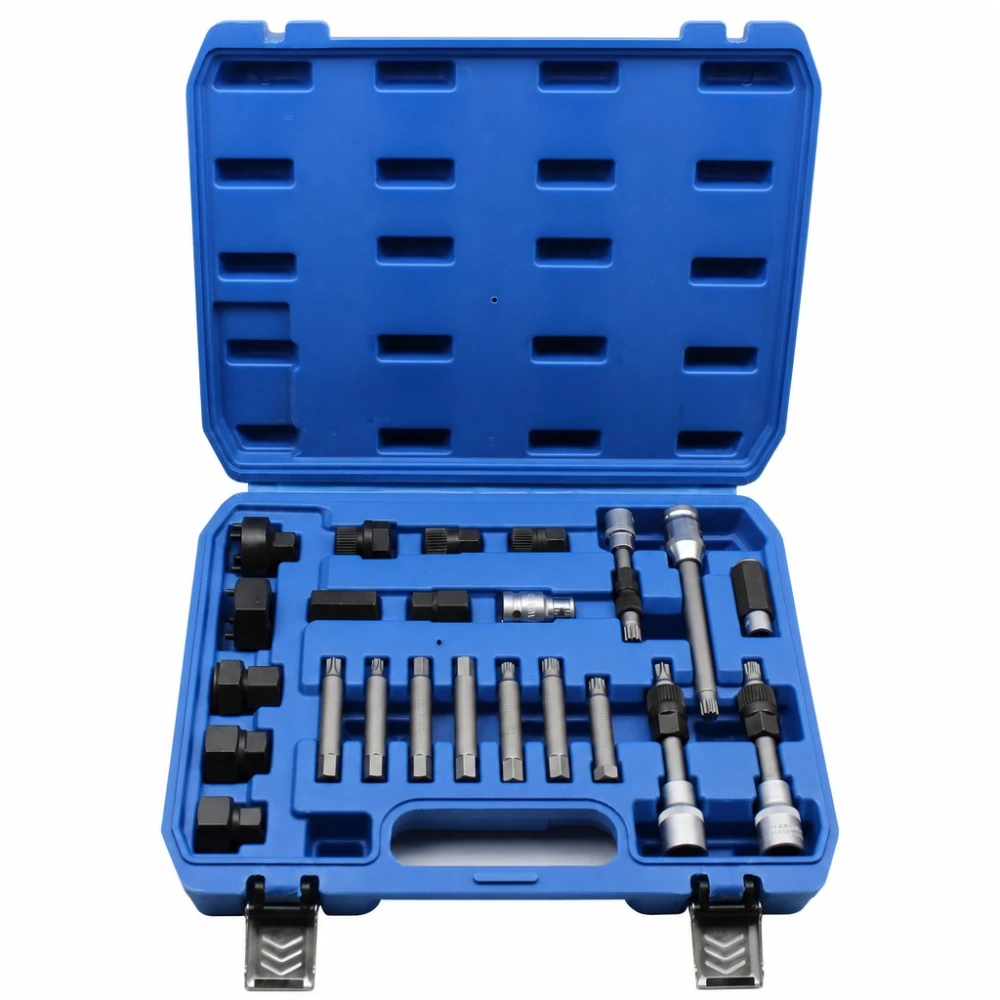 Kit Extracteur Poulies Alternateur 24 Pièces Professionnel Roue Libre OAD Universel