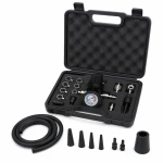 Kit Testeur de Fuites Turbocompresseur 9 Pièces avec Manomètre Test Pression Turbo