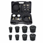 Kit Testeur de Fuites Turbocompresseur 9 Pièces avec Manomètre Test Pression Turbo