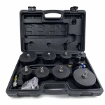 Kit Testeur de Fuites Turbocompresseur 9 Pièces avec Manomètre Test Pression Turbo