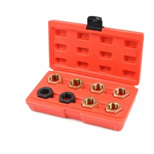 Kit réparateur de filetages d'arbre de transmission et moyeu de roue 9 pièces