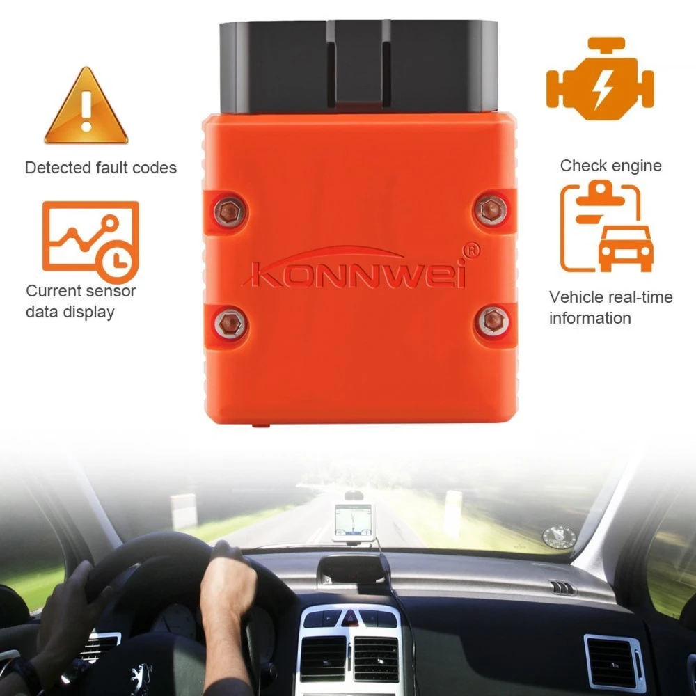 Kw902 escáner OBD2 inalámbrico para lectura de datos de motor