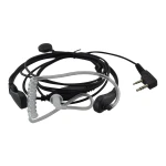 Auricular laringófono para walkie talkie Baofeng con velcro y doble pin