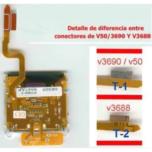 LCD Motorola V3688 avec câble flex pour réparation et remplacement