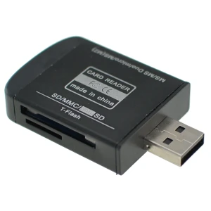 Lecteur de cartes mémoire USB 2.0 tout-en-un pour Micro SD, MMC, SDHC, TF et M2