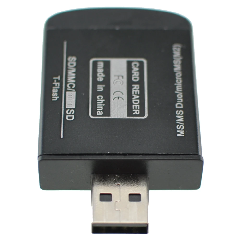 Lecteur de cartes mémoire USB 2.0 tout-en-un pour Micro SD, MMC, SDHC, TF et M2