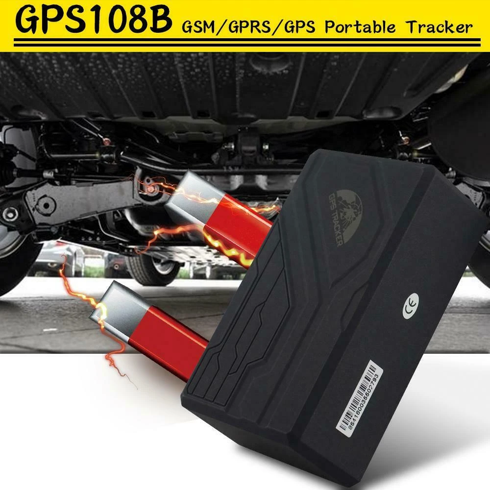 Localisateur GPS batterie longue durée pour voiture TK108B avec alarme SOS et base magnétique
