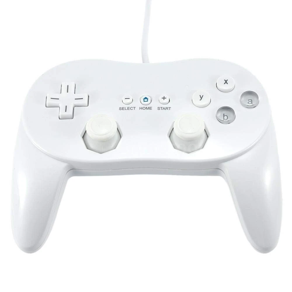 Manette Classique Pro Wii Blanche compatible pour Nintendo Wii