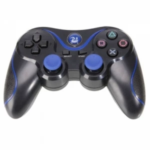 Manette compatible DualShock 3 PS3 Bluetooth noire bleue Sixaxis