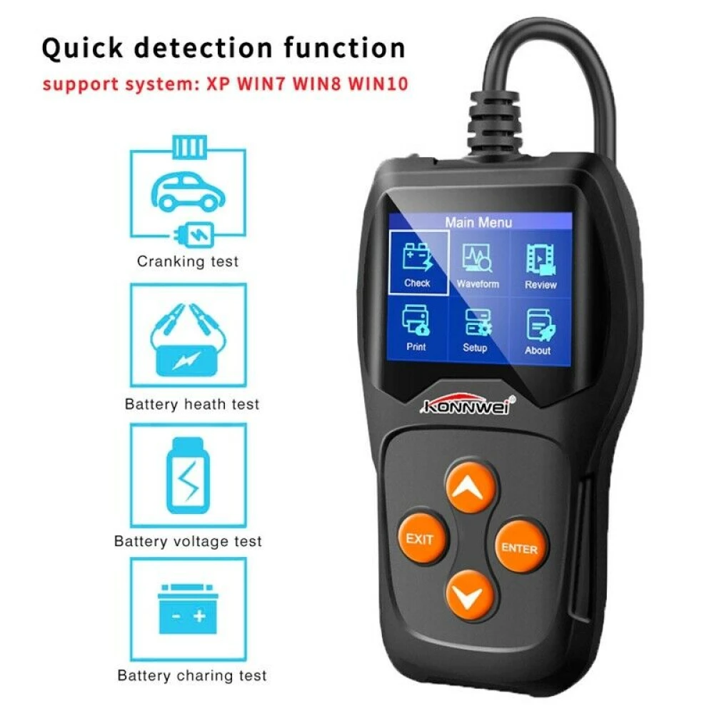 Testeur de batterie Konnwei KW600 12V pour voiture et moto