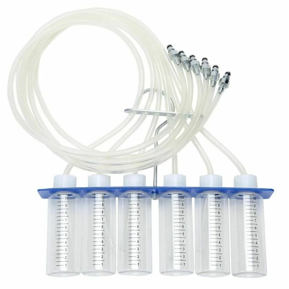 Detalle de adaptadores para inyectores Bosch, Siemens, Denso y Delphi del medidor de flujo