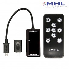 Mhl Hdtv Adapter With Remote Control Micro Usb Type For Galaxy S 2, S 3 , S 4, Note 2 And Htc One