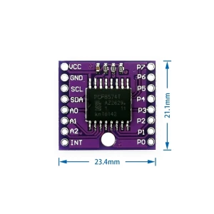 satkit Module I2C PCF8574T pour Arduino - Extension E/S en cascade