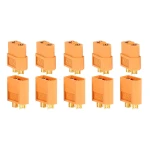 Pack 10 connecteurs XT60 (5 femelle + 5 mâle) pour batteries LiPo Amass